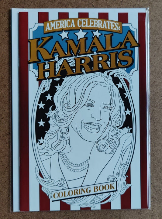 America Celebrates: Kamala Harris Comic Size Coloring Book By Antarctic Press