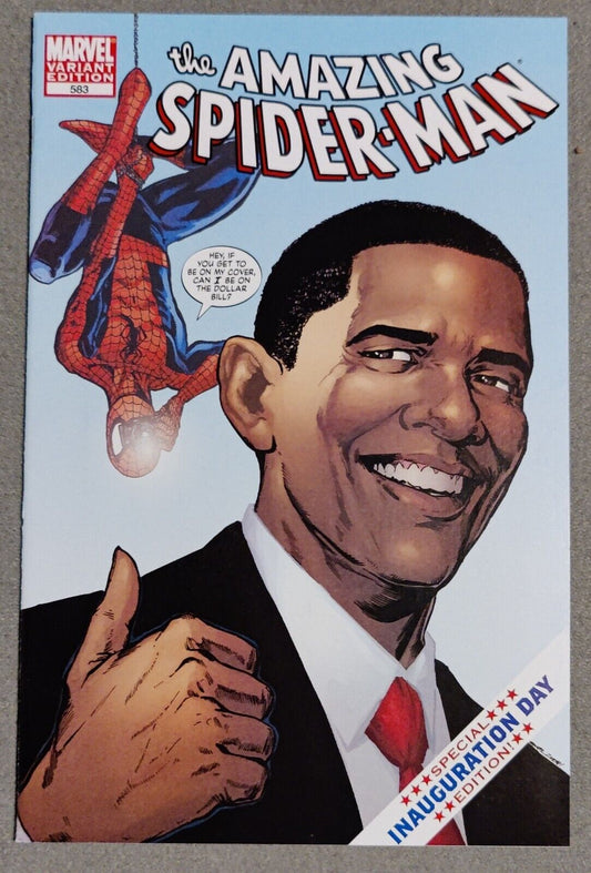 The Amazing Spider-Man #583 Variant 1st Barack Obama Cover 2009